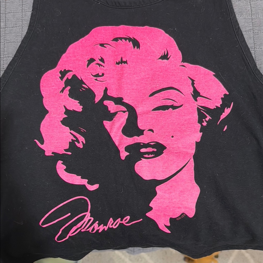 Black Graphic Muscle Tee with Tank Sleeves